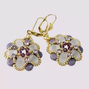 Perles en verre Samos® par Puca® 7x5 mm - Opaque Hyacinth Tweedy x10g