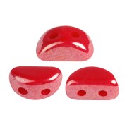 Perles en verre Kos® par Puca® 6x3 mm - Opaque Red Coral Luster x10g|raw }}
