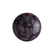 Cabochon rond en verre par Puca® 14 mm - Metallic Mat Violet Spotted x1