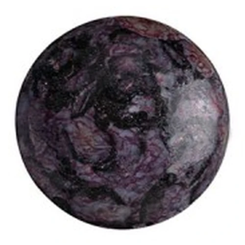 Cabochon rond en verre par Puca® 14 mm - Metallic Mat Violet Spotted x1