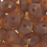 SuperDuo 2,5x5 mm Stone Matte Smoky Topaz x10g|raw }}