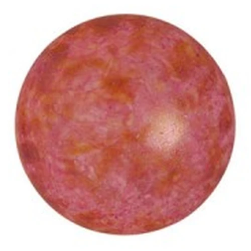 Cabochon rond en verre par Puca® 14 mm - Opaque Rose Spotted x1