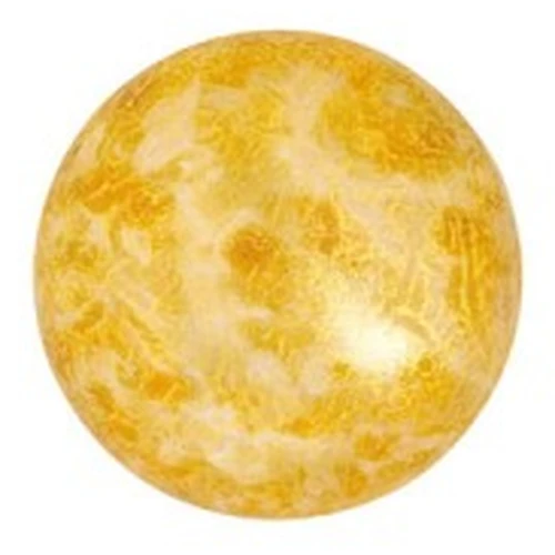 Cabochon rond en verre par Puca® 14 mm - Opaque Beige Spotted x1