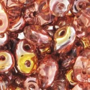SuperDuo 2,5x5 mm Rosaline Capri Gold x10g