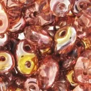 SuperDuo 2,5x5 mm Rosaline Capri Gold x10g