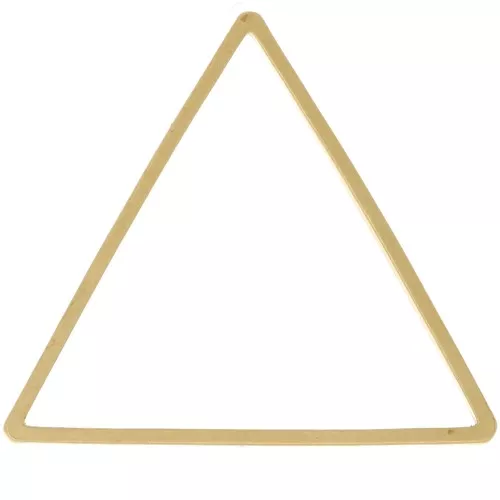 Anneau de montage et tissage triangle 25x29 mm - Laiton brut x1