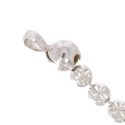 Embouts pour chaîne maille boule 4 mm avec tige en Argent 925 x5