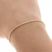 Chaîne maille paloma 1,3 mm Doré à l'or fin x1m