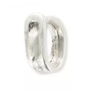 Poussoir boucle de ceinture 13x6 mm argenté vieilli x1