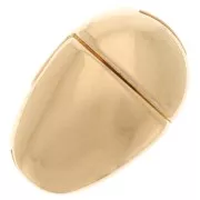 Fermoir aimanté 16x10 mm pour lacet 5 mm - Doré à l'or fin x1