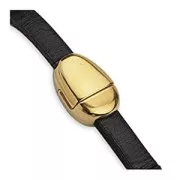 Fermoir aimanté 16x10 mm pour lacet 5 mm - Doré à l'or fin x1