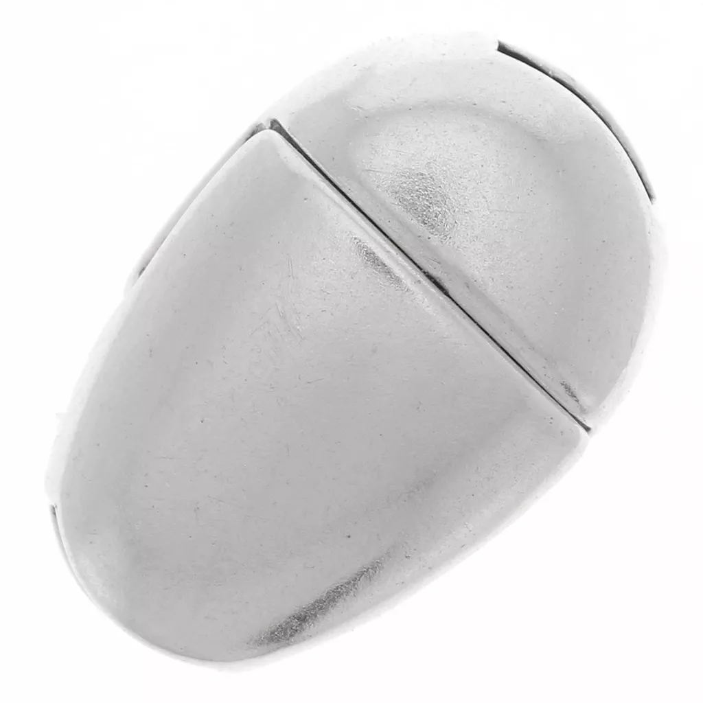 Fermoir Aimanté Pour Bijou - DIANE, Argent Vieilli, Pour Lacet Plat 10mm (neuf)