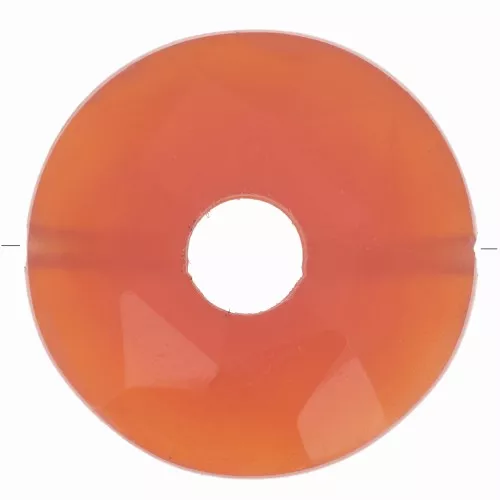 Perle donuts facettée 12 mm pierre gemme teintée - Onyx rouge x1