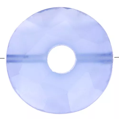 Perle donuts facettée 12 mm pierre gemme teintée - Onyx bleu x1
