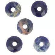 Perle donuts facettée 12 mm pierre gemme - Sodalite x1
