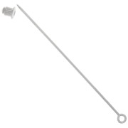 Fibule anneau 65 mm argenté x1