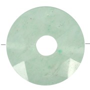 Perle donuts facettée 12 mm pierre gemme - Aventurine x1