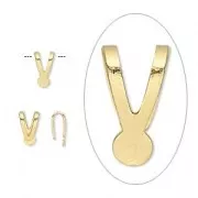 Attaches pendentifs à coller 8 mm doré x5