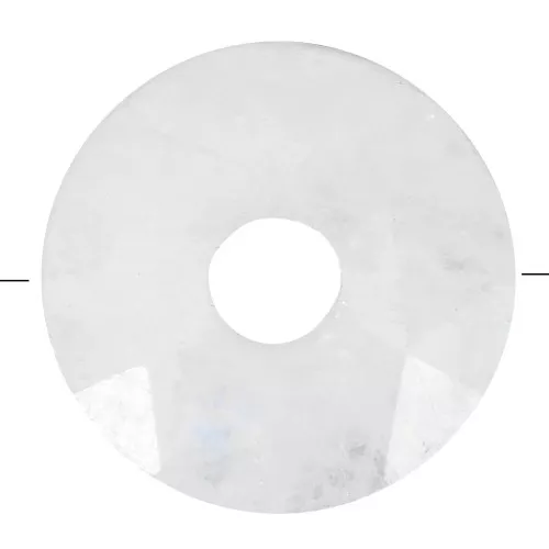 Perle donuts facettée 12 mm pierre gemme - Pierre de lune x1
