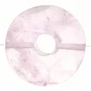 Perle donuts facettée 12 mm pierre gemme - Quartz rose x1