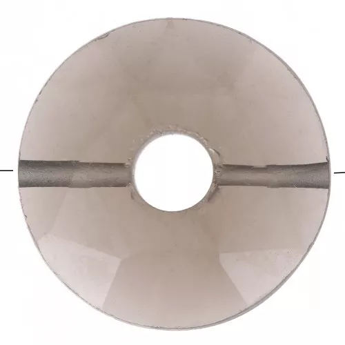 Perle donuts facettée 12 mm pierre gemme - Quartz fumé x1