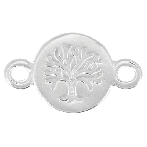 Intercalaire arbre de vie 13x8 mm avec 2 anneaux fermés - Argent 925 x1