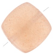 Perle plate carrée 8 mm en pierre gemme - Pierre de lune Peach x1