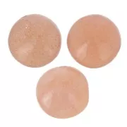 Perle plate ronde - palet - 8 mm en pierre gemme - Pierre de lune Peach x1