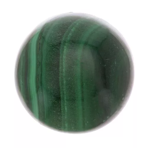 Cabochon rond 8 mm en pierre gemme - Malachite x1