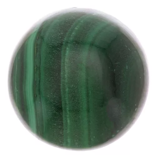 Cabochon rond 10 mm en pierre gemme - Malachite x1