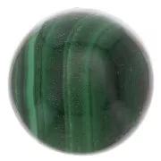 Cabochon rond 12 mm en pierre gemme - Malachite x1