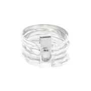 Bague semainier pour cabochon 4 mm - Taille 58 - Argent 925 x1|raw }}