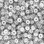 Perles En Nacre Blanche Et Noire - Chips Palets Rocailles 8-20 Mm - Fil 89cm 400 Pièces