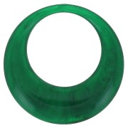 Pendentif rond évidé en résine opaque 44 mm - Vert foncé marbré x1|raw }}