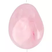 Perle plate irrégulière 25x20 mm en résine opaque - Rose clair marbré x1