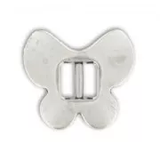 Intercalaire papillon 17x19 mm Placage Argent fin vieilli x1