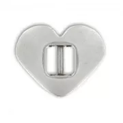 Intercalaire coeur 16x20 mm Placage Argent fin vieilli x1