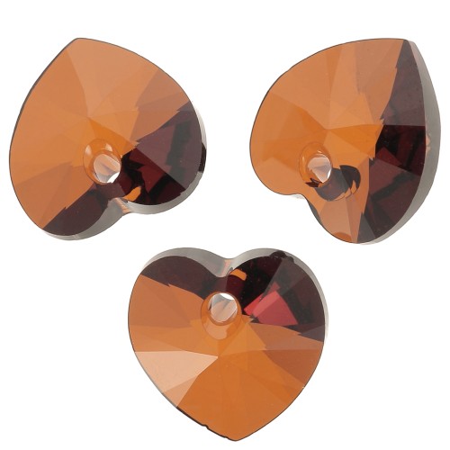 Coeurs PureCrystal 6228 10.3x10 mm - Smoked Amber x6