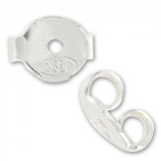 Poussettes Poussoirs embouts pour clous d'oreilles en Argent 925 x6