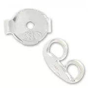 Poussettes Poussoirs embouts pour clous d'oreilles en Argent 925 x6