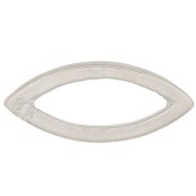 Intercalaire navette 15x7 mm - Placage Argent fin x1|raw }}