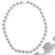 Tour de cou 38 sertis pour cabochon PureCrystal 1028/1122 6 mm - Rhodié x1