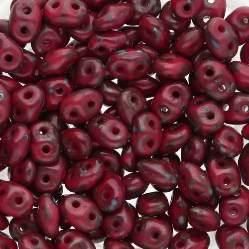 SuperDuo 2,5x5 mm Opaque Red Picasso x10g