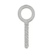 Crochets pitons à visser avec anneau 4 mm - Argent 925 x4