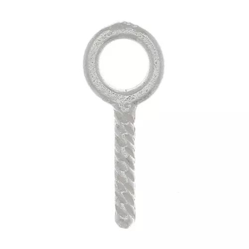 Crochets pitons à visser avec anneau 4 mm - Argent 925 x4