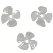 Coupelle fleur travaillée 8 mm - Placage Argent fin x1