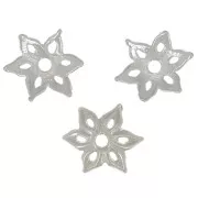 Coupelle fleur évidée 8 mm - Placage Argent fin x1
