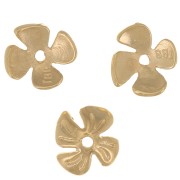 Coupelle fleur travaillée 8 mm - Doré à l'or fin x1