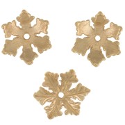 Coupelle flocon de neige 10 mm - Doré à l'or fin x1|raw }}