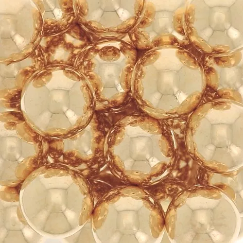 Perles sans trou - mini boules 3 mm - Doré à l'or fin x100